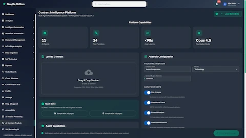 Enterprise Contract Analysis Platform interface